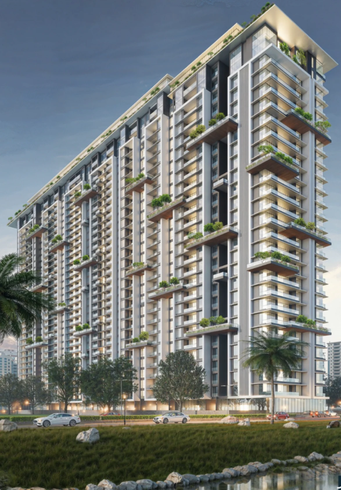 Architectural impression of the Global Riverfront towers